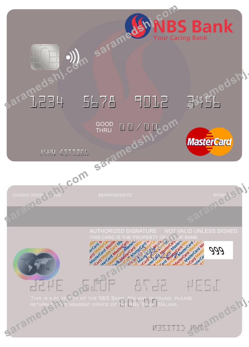 Malawi NBS Bank mastercard